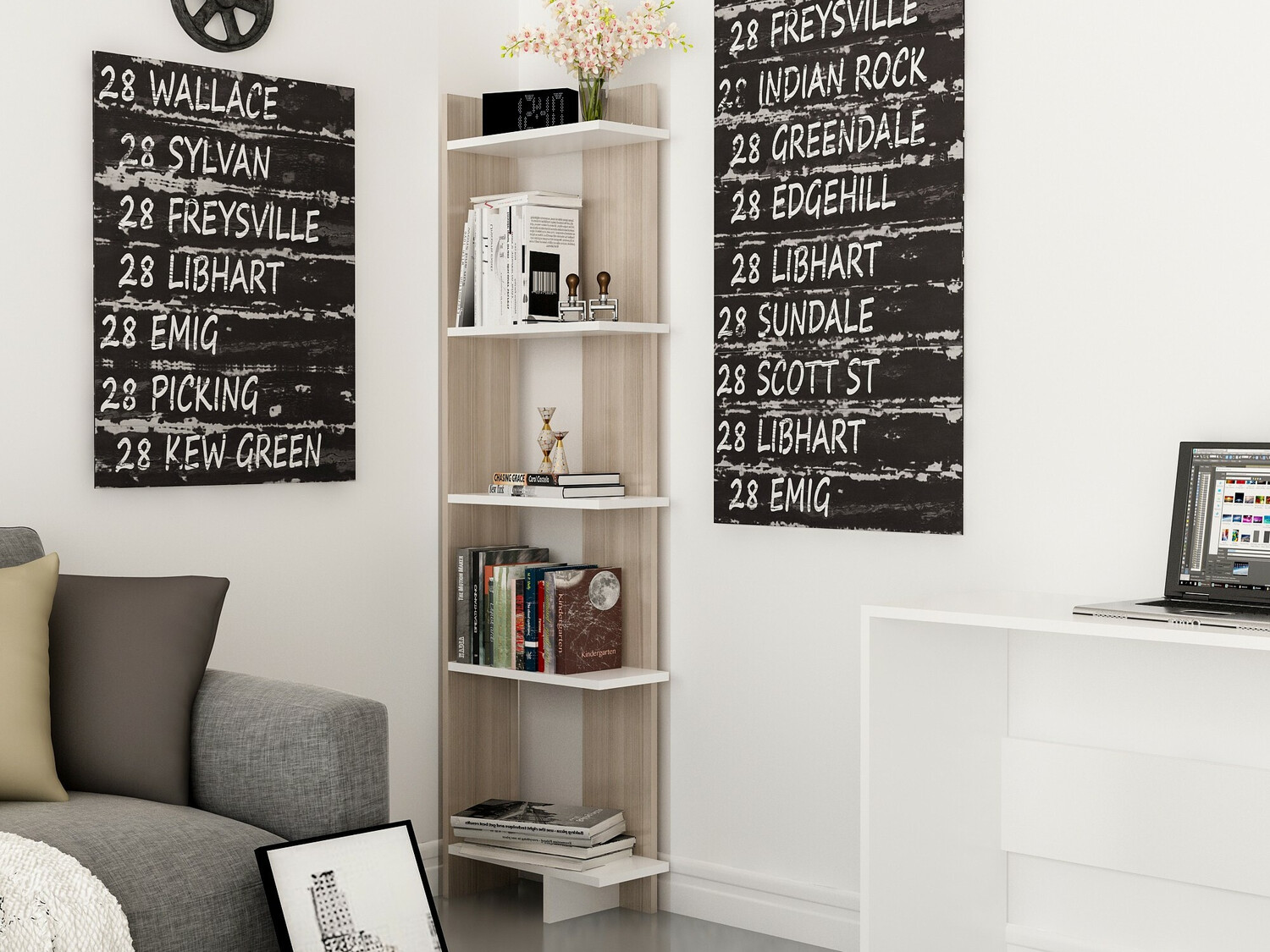 Plaukts Kailua 1074 (Gaiši brūns + Balts)