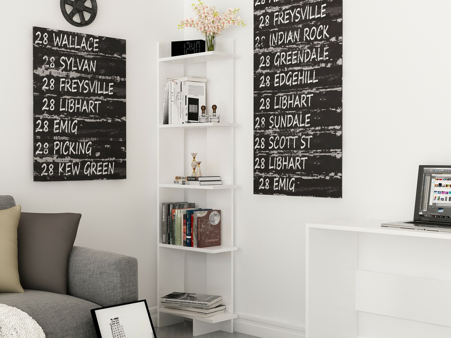 Стеллаж Kailua 1074 (Белый)