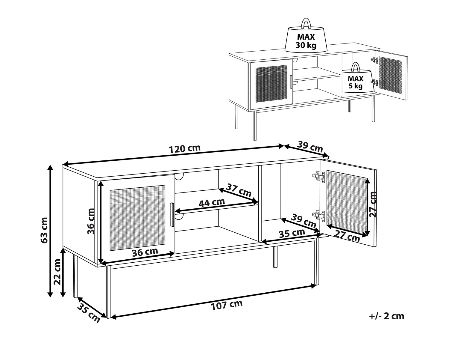 TV galds Levfelu 102