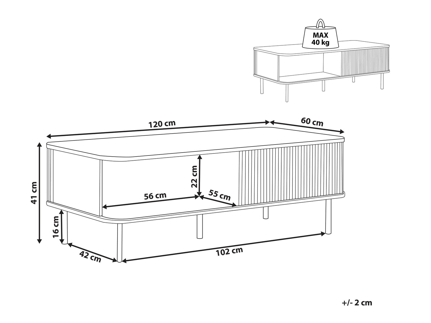 Žurnālu galdiņš Berwyn 113