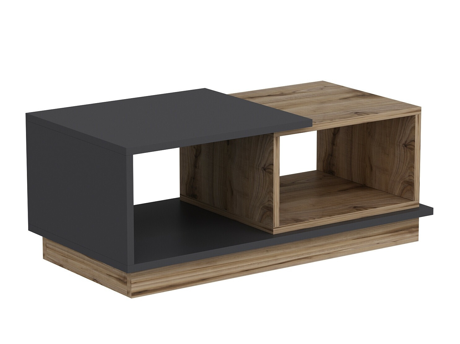 Žurnālu galdiņš Kailua 2582 (Antracīts + Ozols)