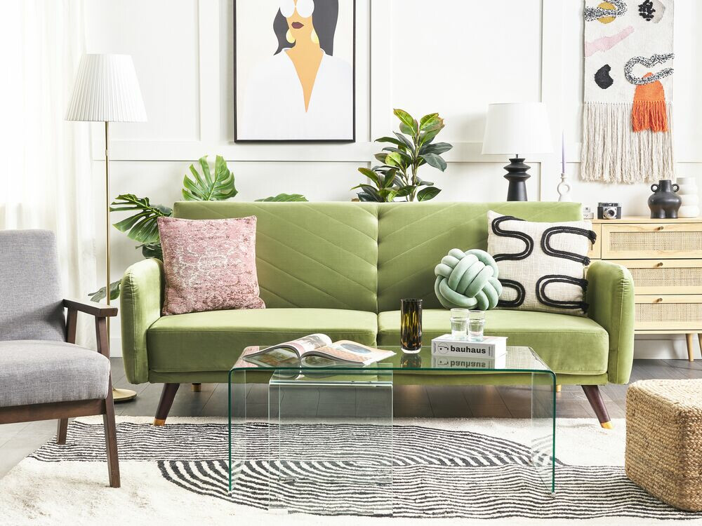 Dīvāns gulta Berwyn 120 (Gaiši zaļa)