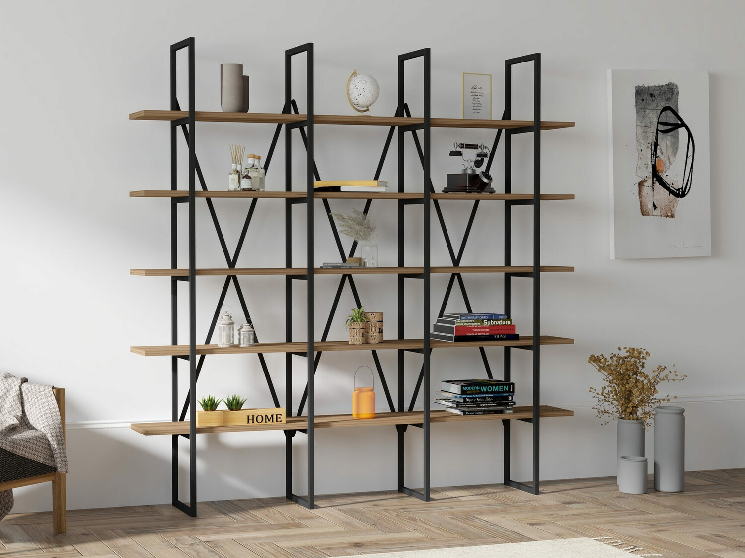 Plaukts Kailua 1122 (Riekstkoks + Melns)