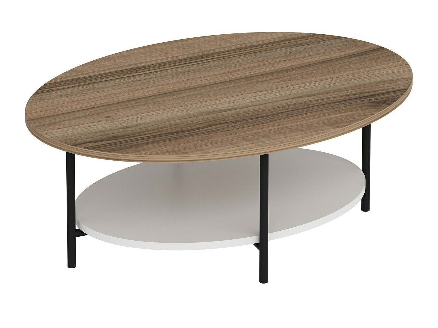 Žurnālu galdiņš Kailua 2460 (Balts + Ozols)