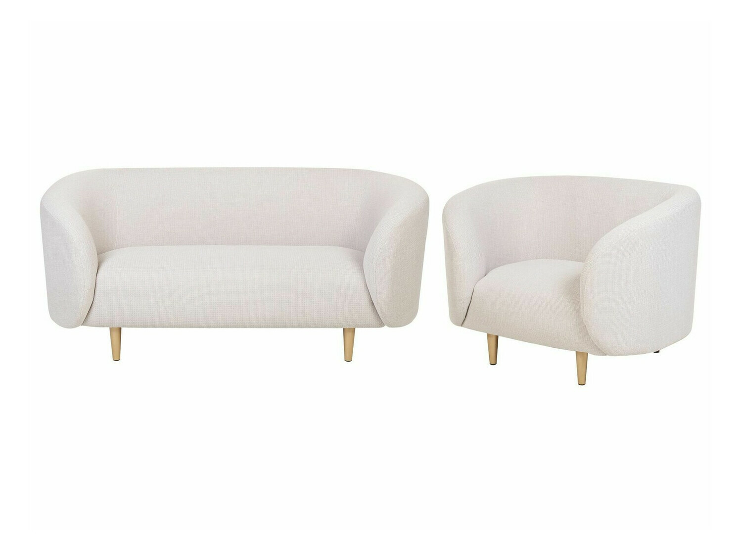 Комплект мягкой мебели Berwyn 124 (Бежевый + Золотой)