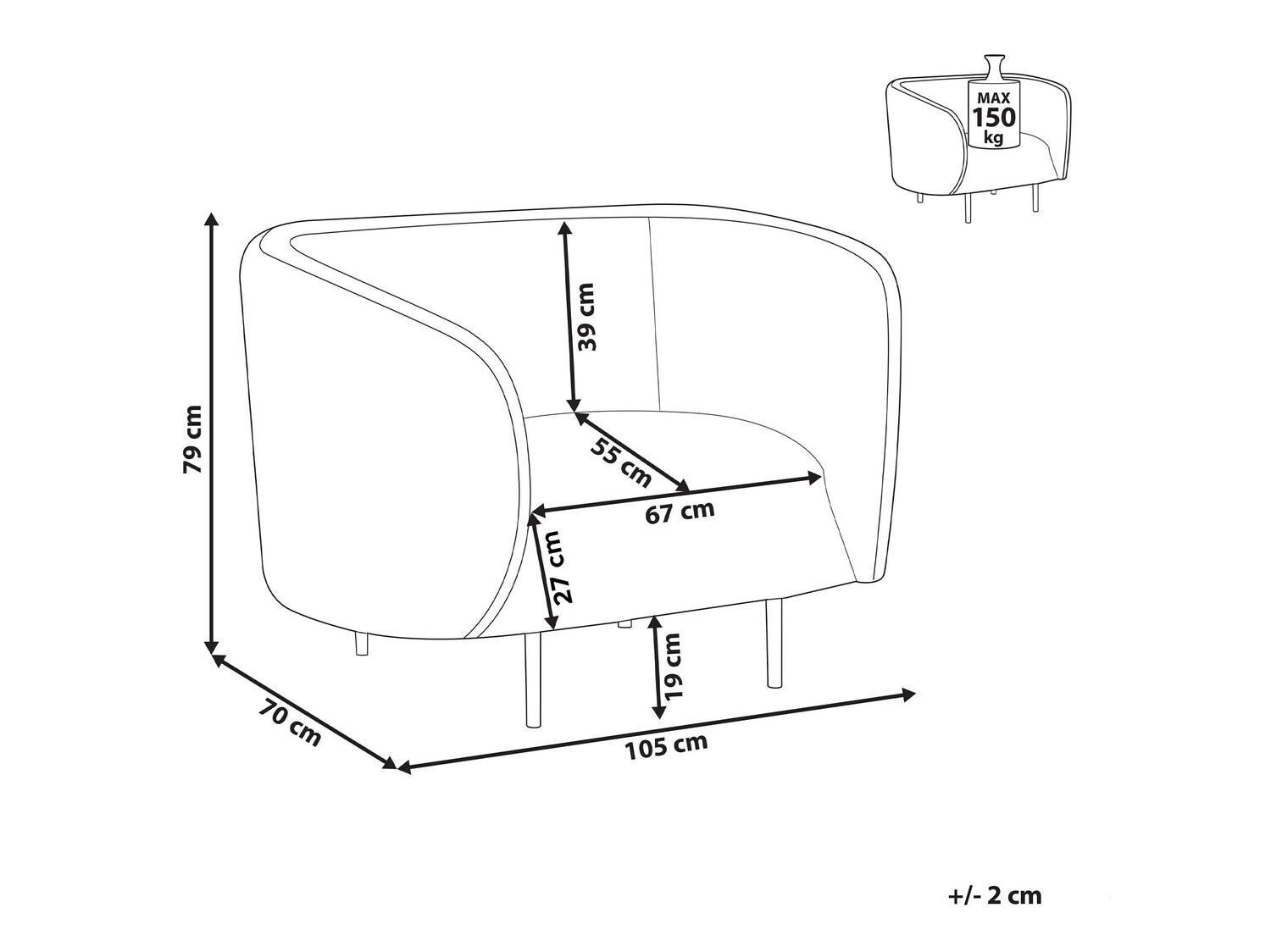 Кресло Berwyn 122 (Чёрный + Золотой)