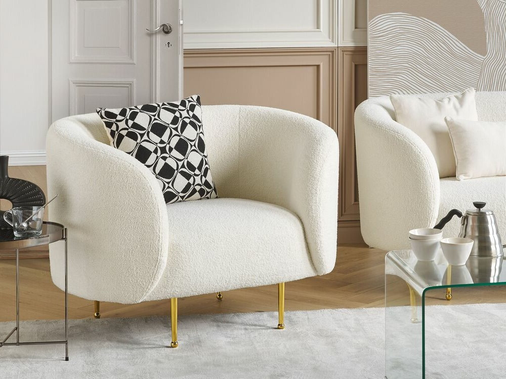 Krēsls Berwyn 122 (Balts + Zelta)