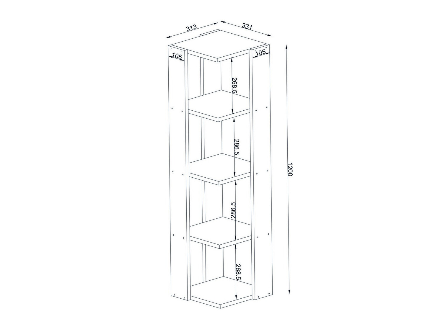 Стеллаж Kailua 1159