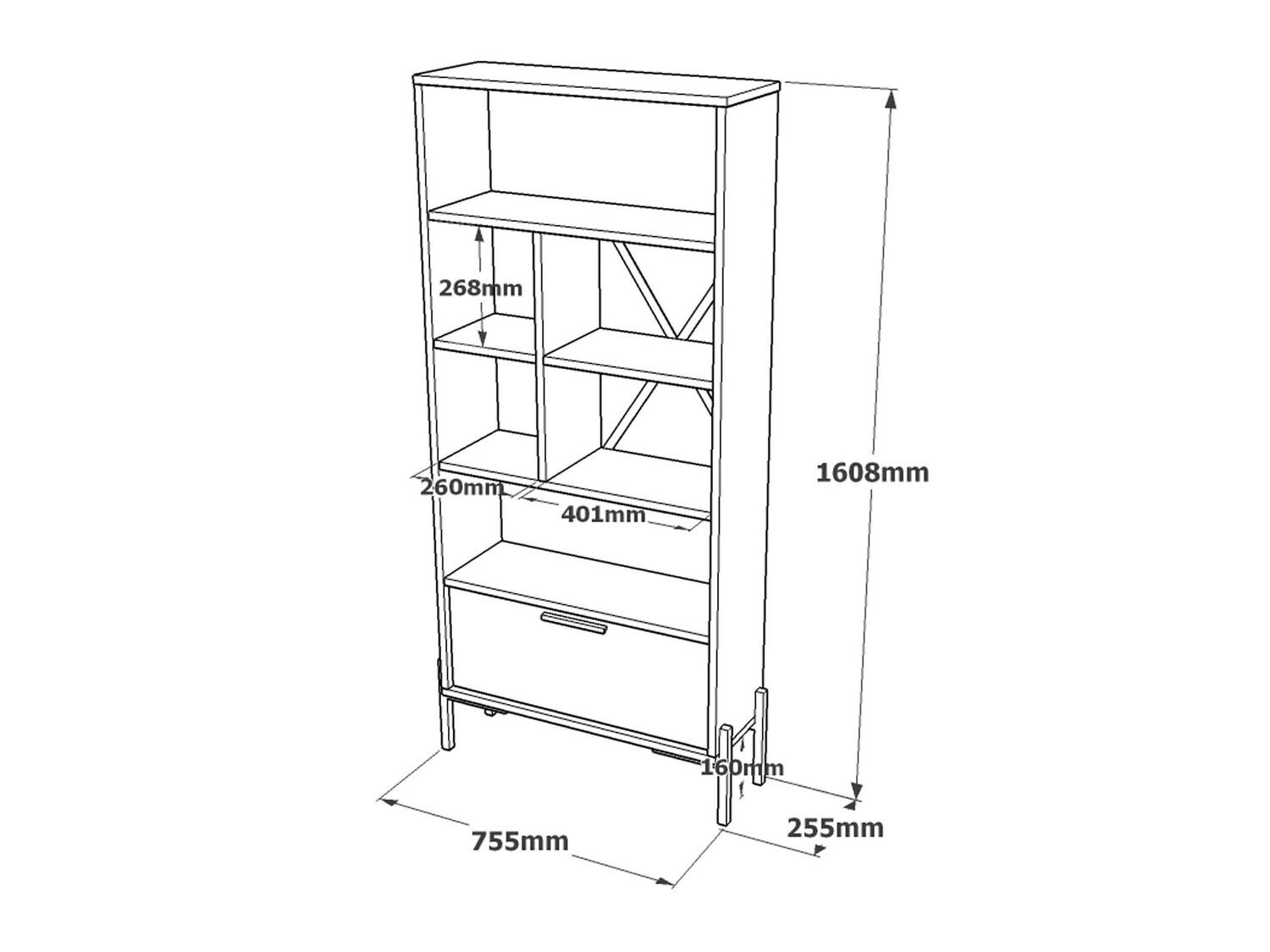 Стеллаж Kailua 1213