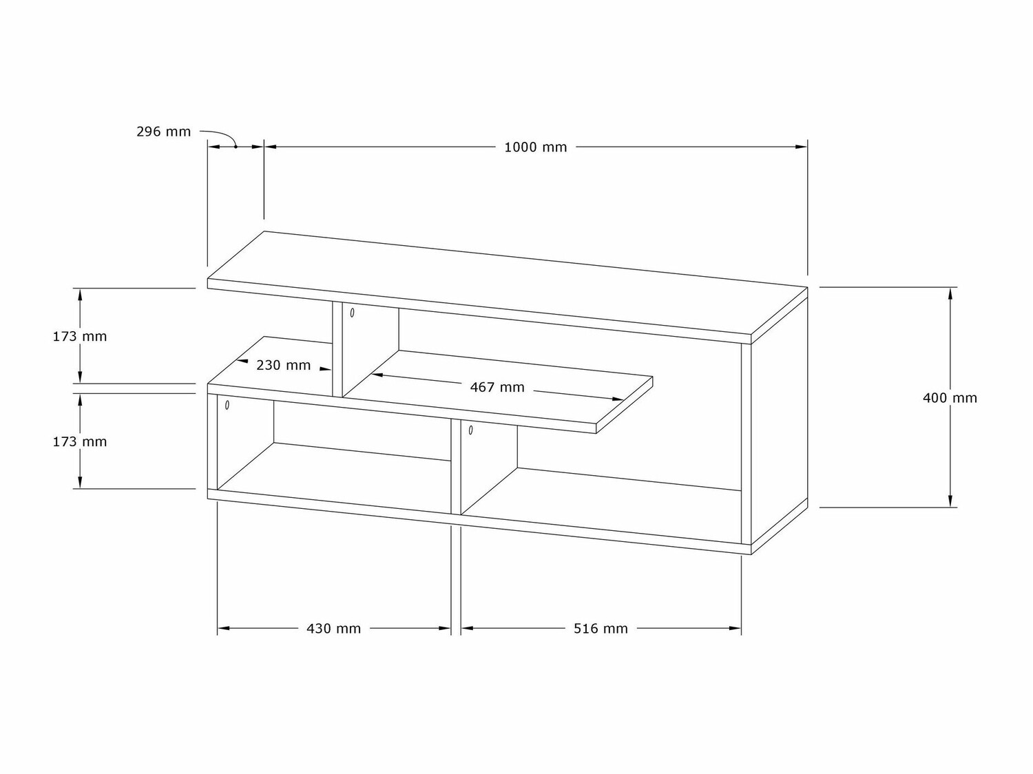 TV galds Kailua 1214 (Balts)
