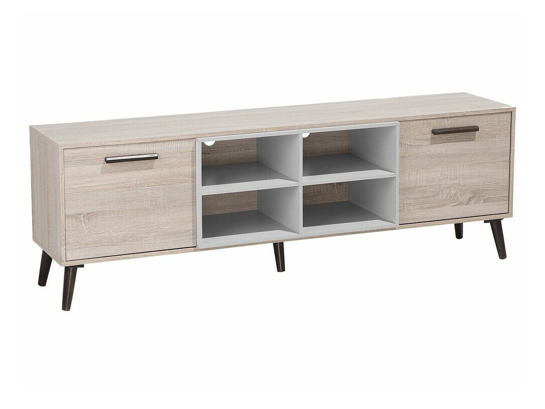 ТВ тумба Berwyn 139 (Серый + Светлое дерево)