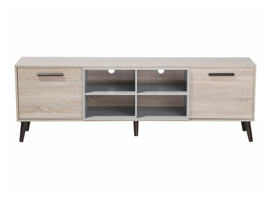 ТВ тумба Berwyn 139 (Серый + Светлое дерево)