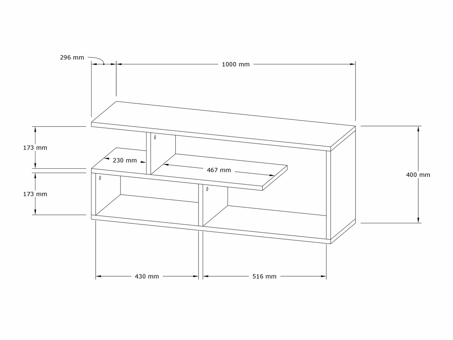 ТВ тумба Kailua 1214 (Светлое дерево)