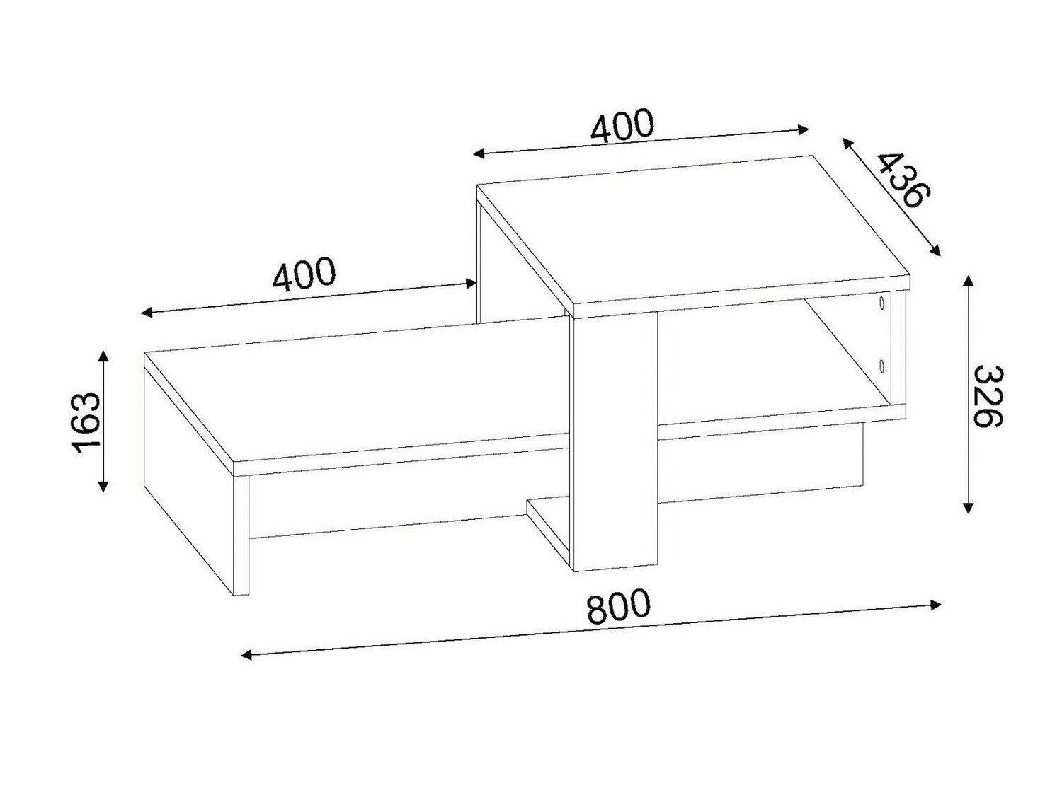 Žurnālu galdiņš Kailua 1185