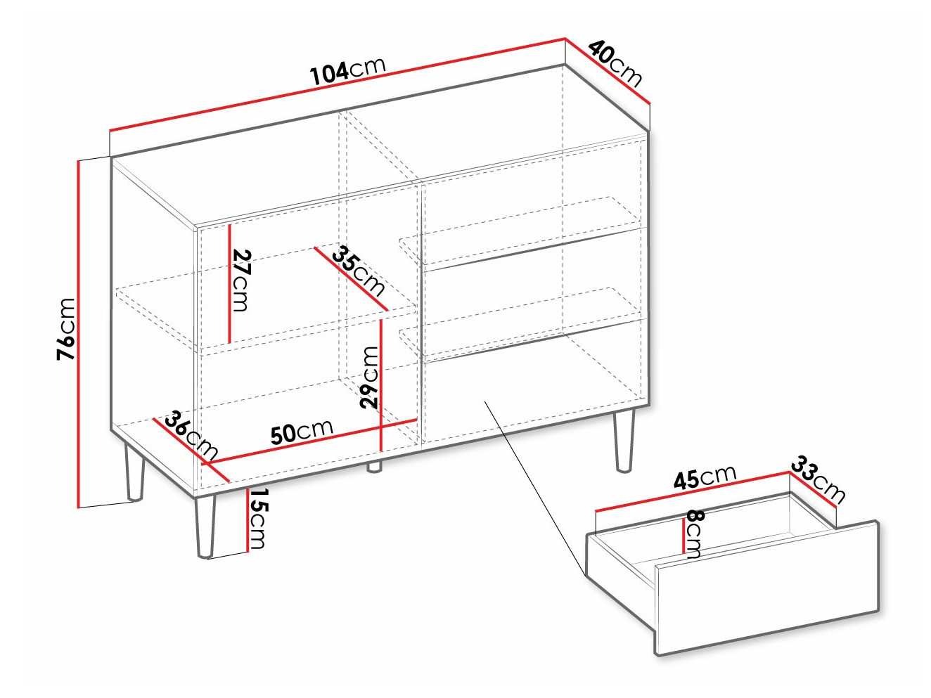 Kомод Comfivo Mavmono 100 (Чёрный)