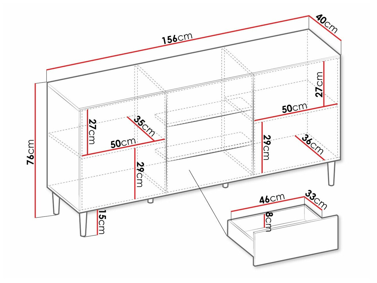 Kumode Comfivo Mavmono 101 (Balts)