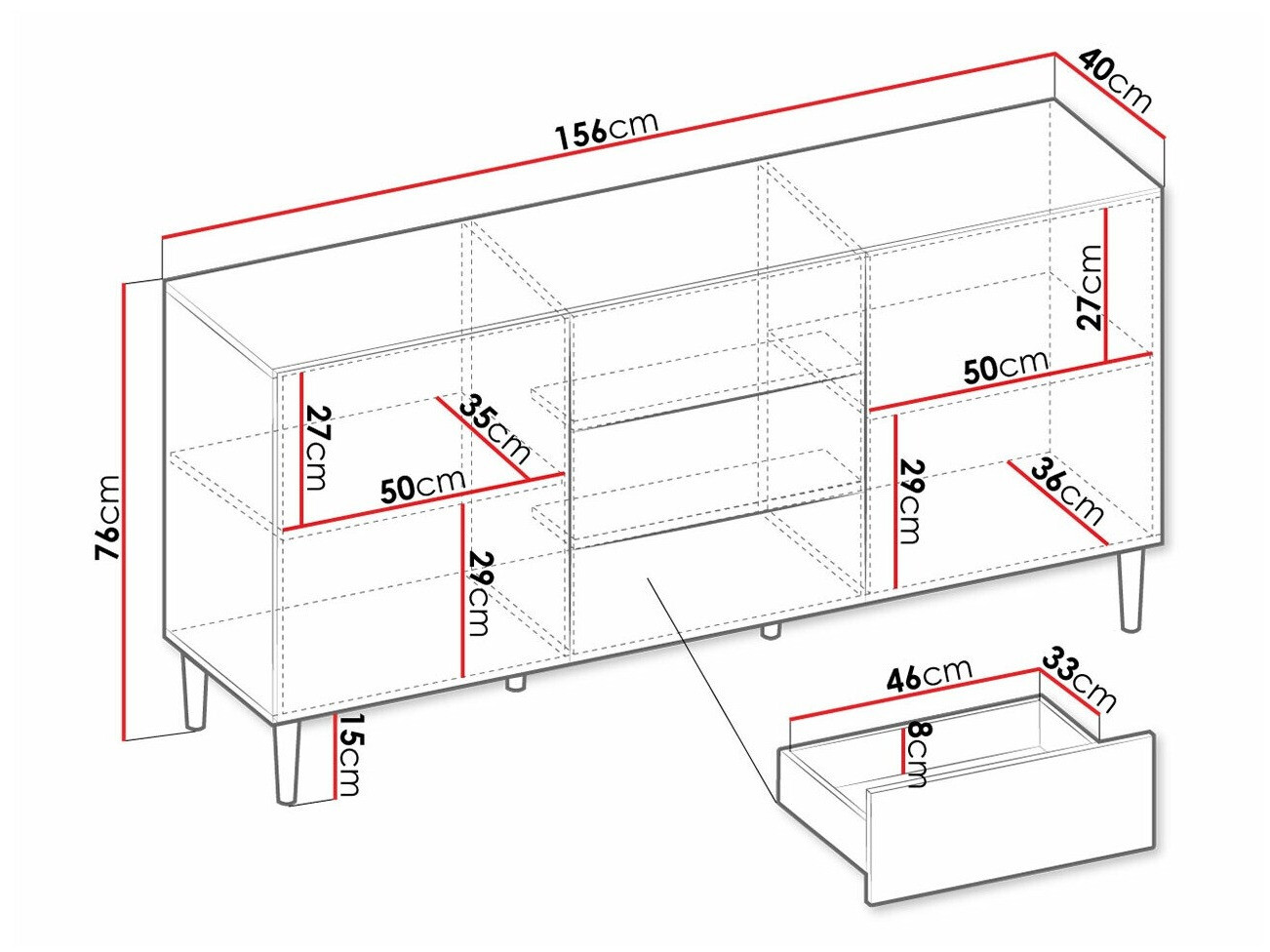 Kumode Comfivo Mavmono 101 (Melns)