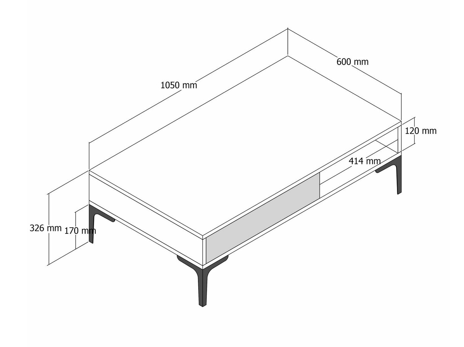 Журнальный столик Kailua 1239 (Грецкий орех)