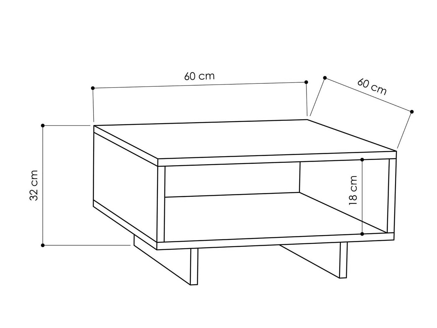 Журнальный столик Kailua 1241 (Антрацит + Дуб)