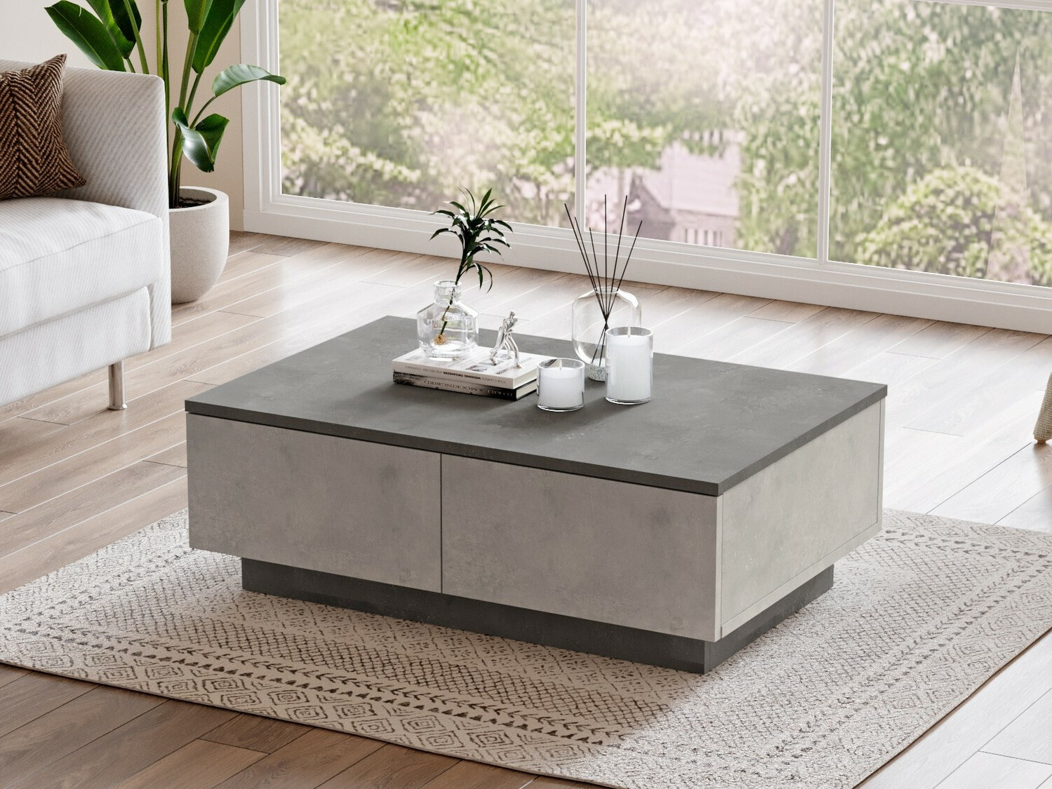 Журнальный столик Kailua 1248 (Антрацит + Светло-серый)