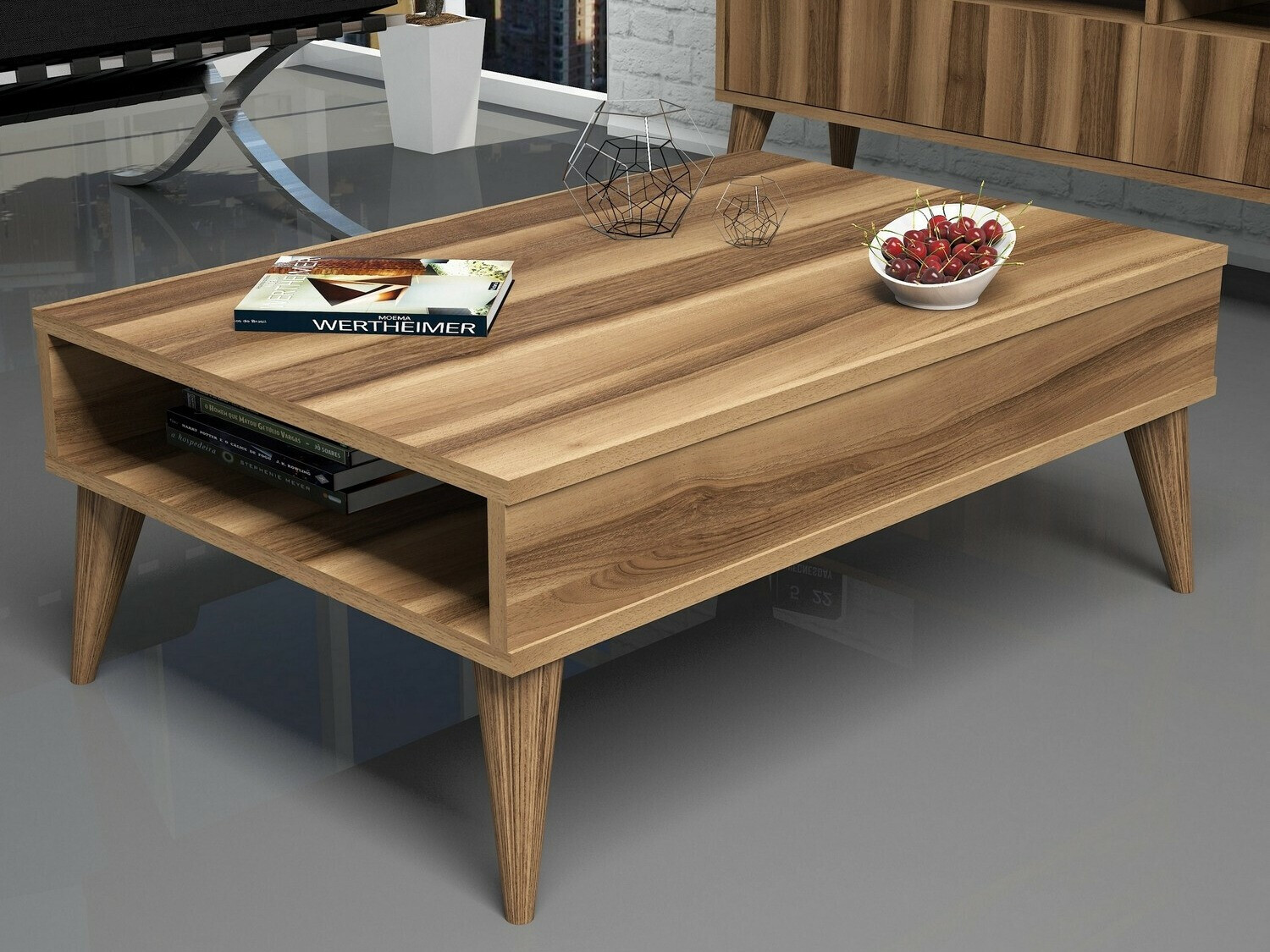 Žurnālu galdiņš Kailua 1232 (Riekstkoks)