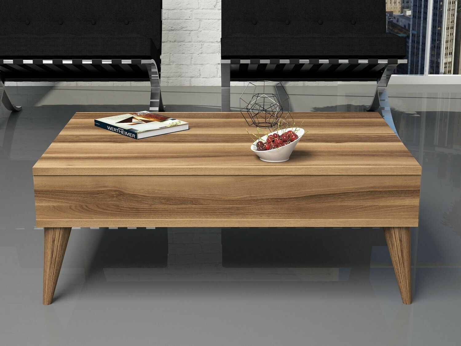 Žurnālu galdiņš Kailua 1232 (Riekstkoks)