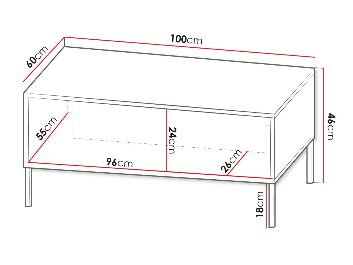 Журнальный столик Verteni 104 (Чёрный)
