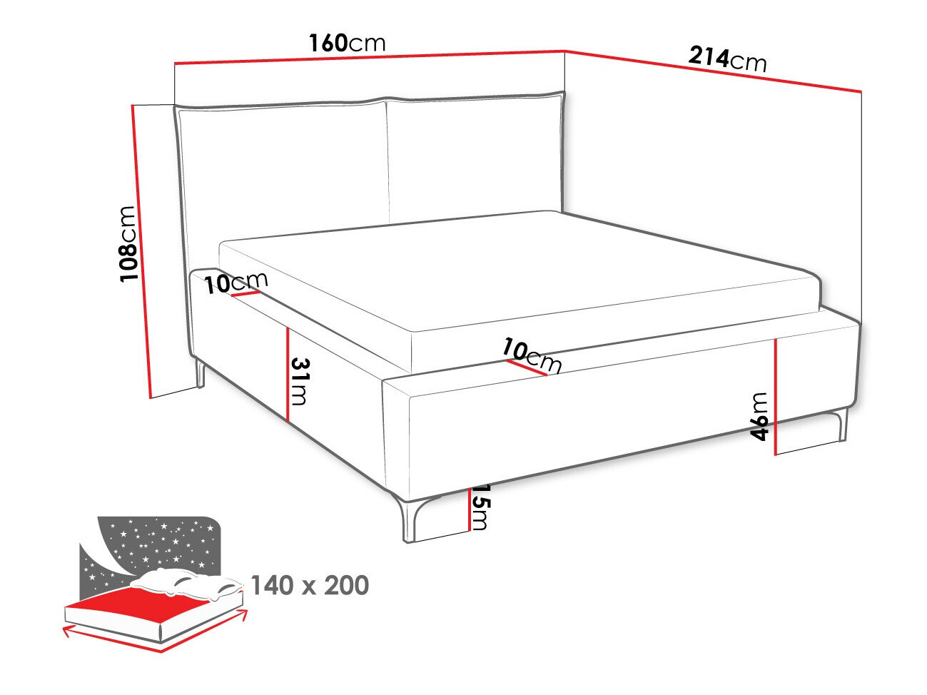Кровать Clovis 113 (Poso 110)