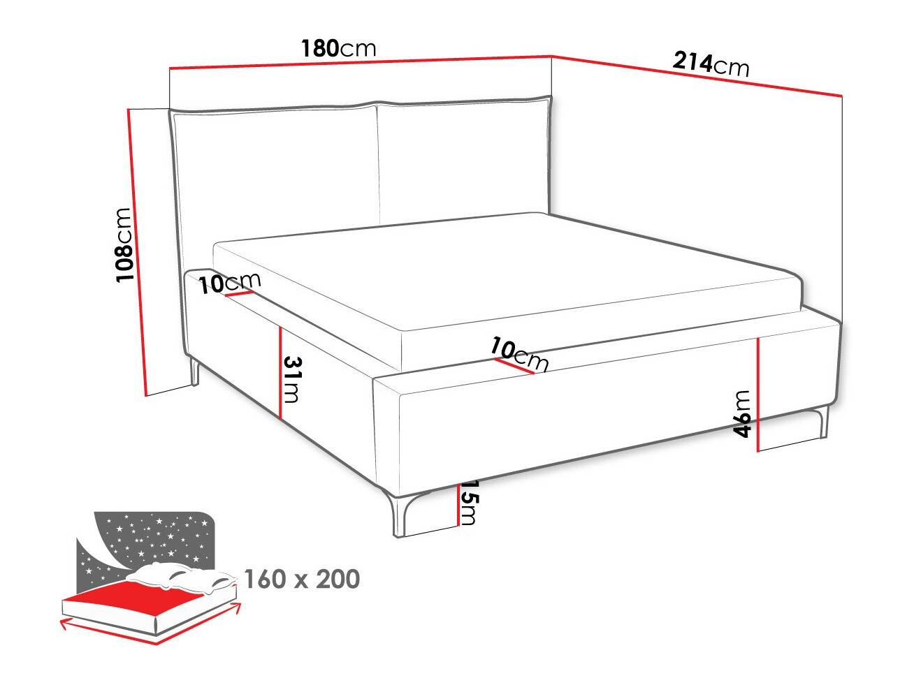 Кровать Clovis 113 (Poso 110)
