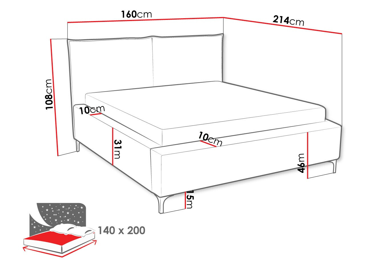 Кровать Clovis 113 (Poso 14)