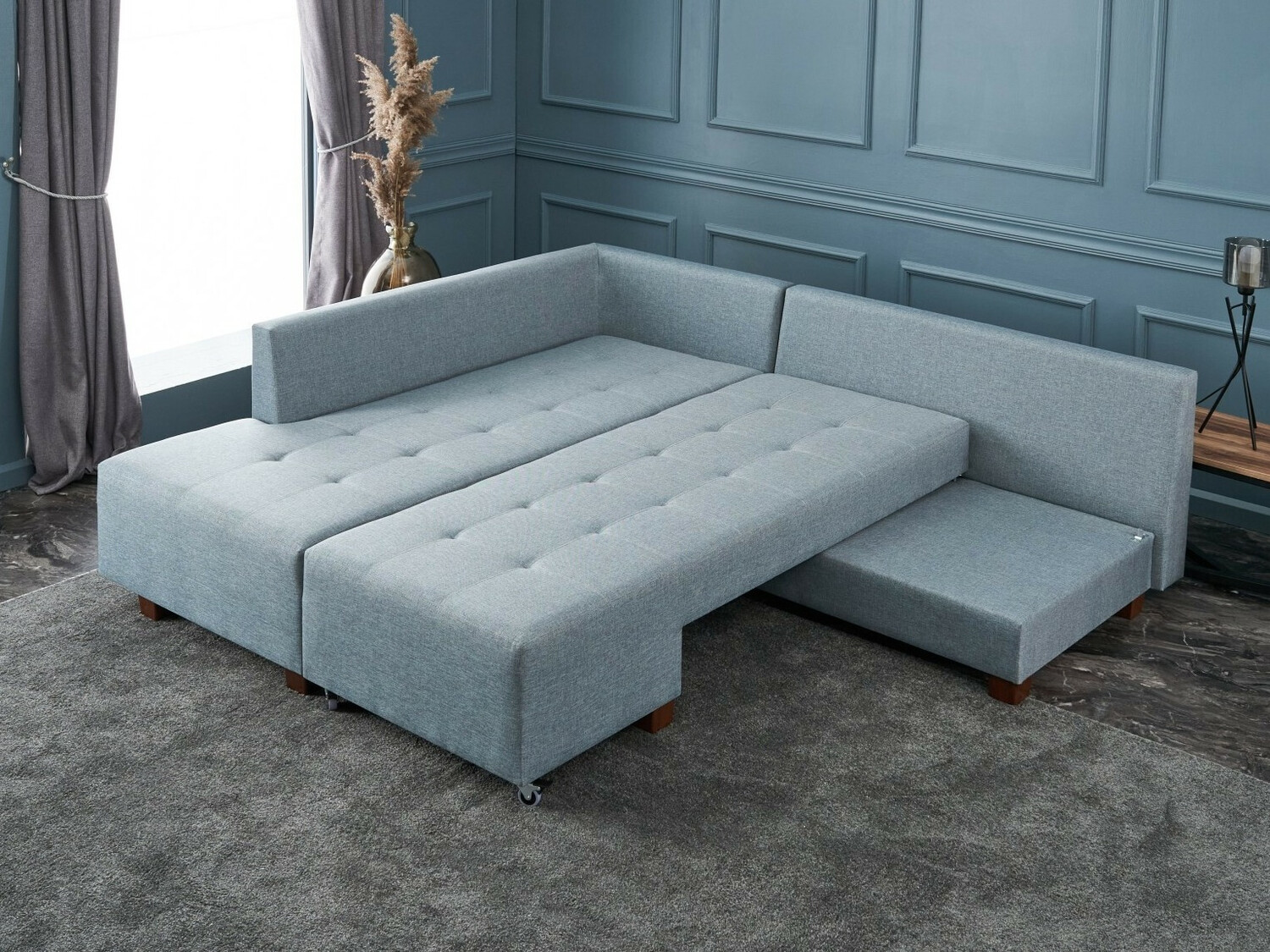 Stūra dīvāns Altadena 296 (Gaiši zils)