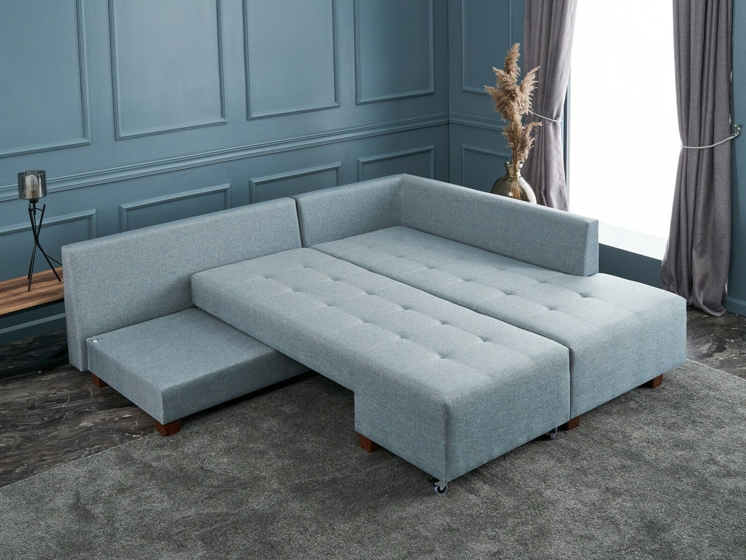 Stūra dīvāns Altadena 296 (Gaiši zils)