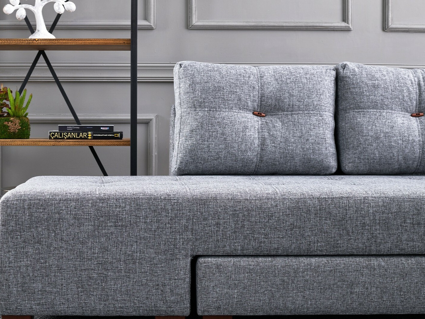 Stūra dīvāns Altadena 296 (Pelēks)