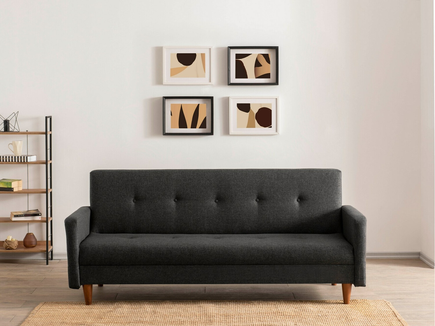 Dīvāns gulta Altadena 298 (Tumši pelēks)