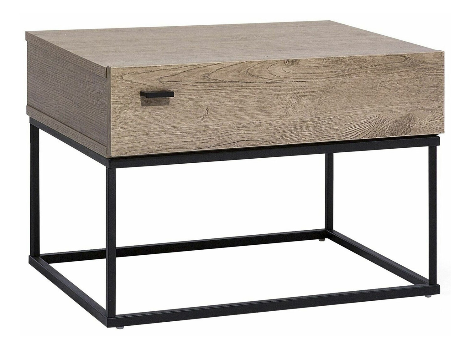 Прикроватная тумбочка Berwyn 158 (Темно-коричневый + Чёрный)