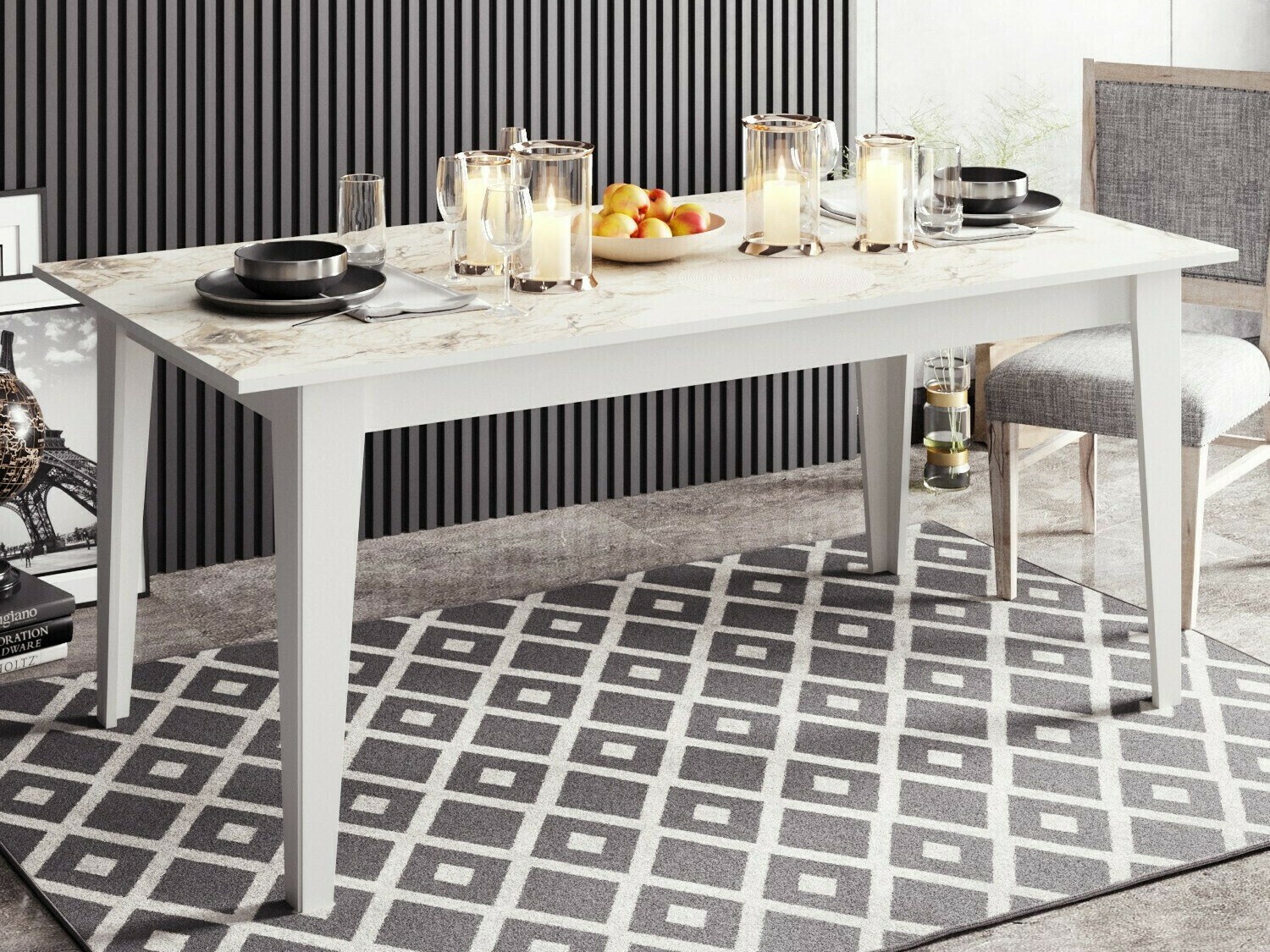 Cтол Kailua 1346 (Серый + Белый)