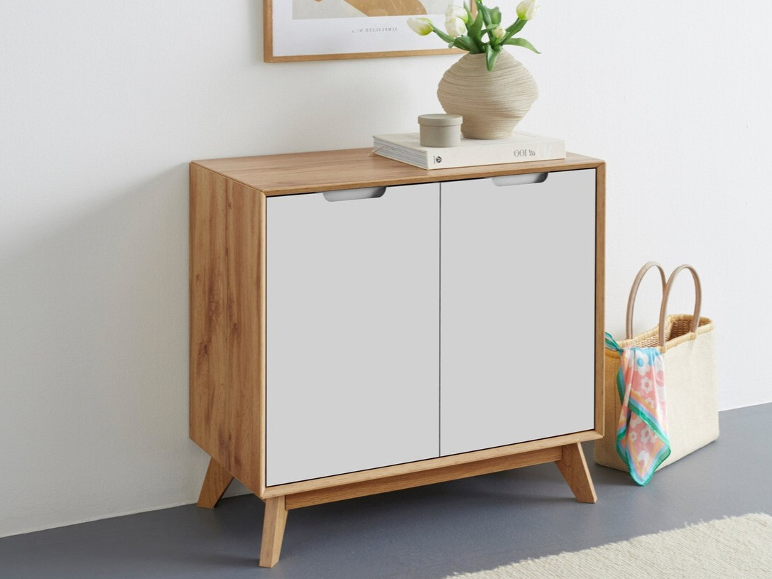 Шкафчик Dorvou 101 (Белый + Дуб)