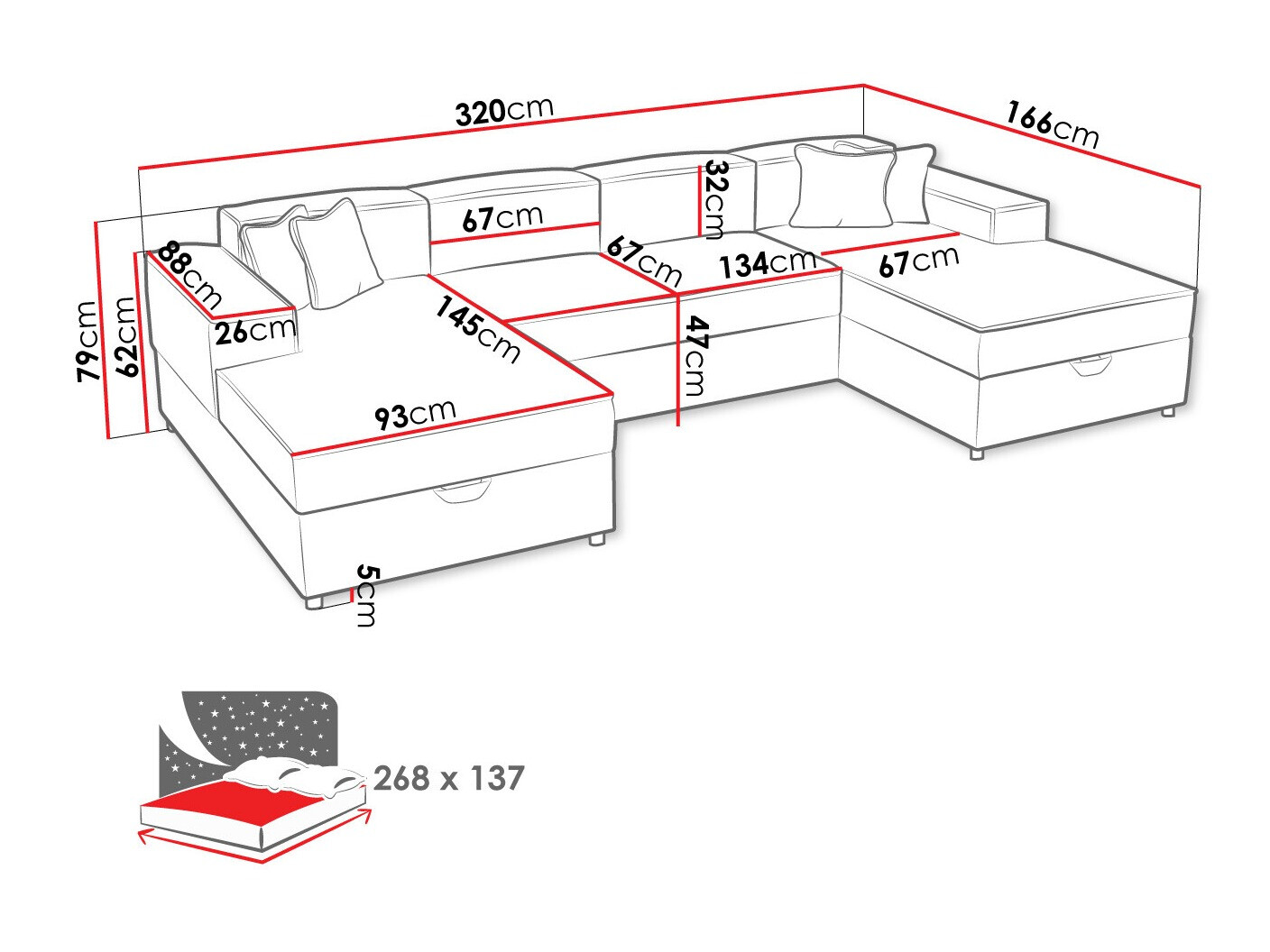 Stūra dīvāns Clovis 115 (Poso 27)