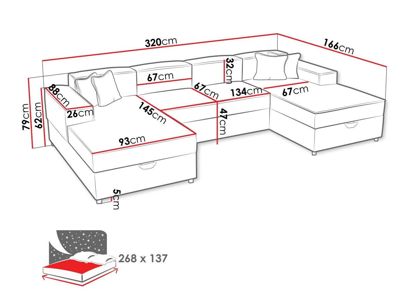 Stūra dīvāns Clovis 115 (Poso 34)