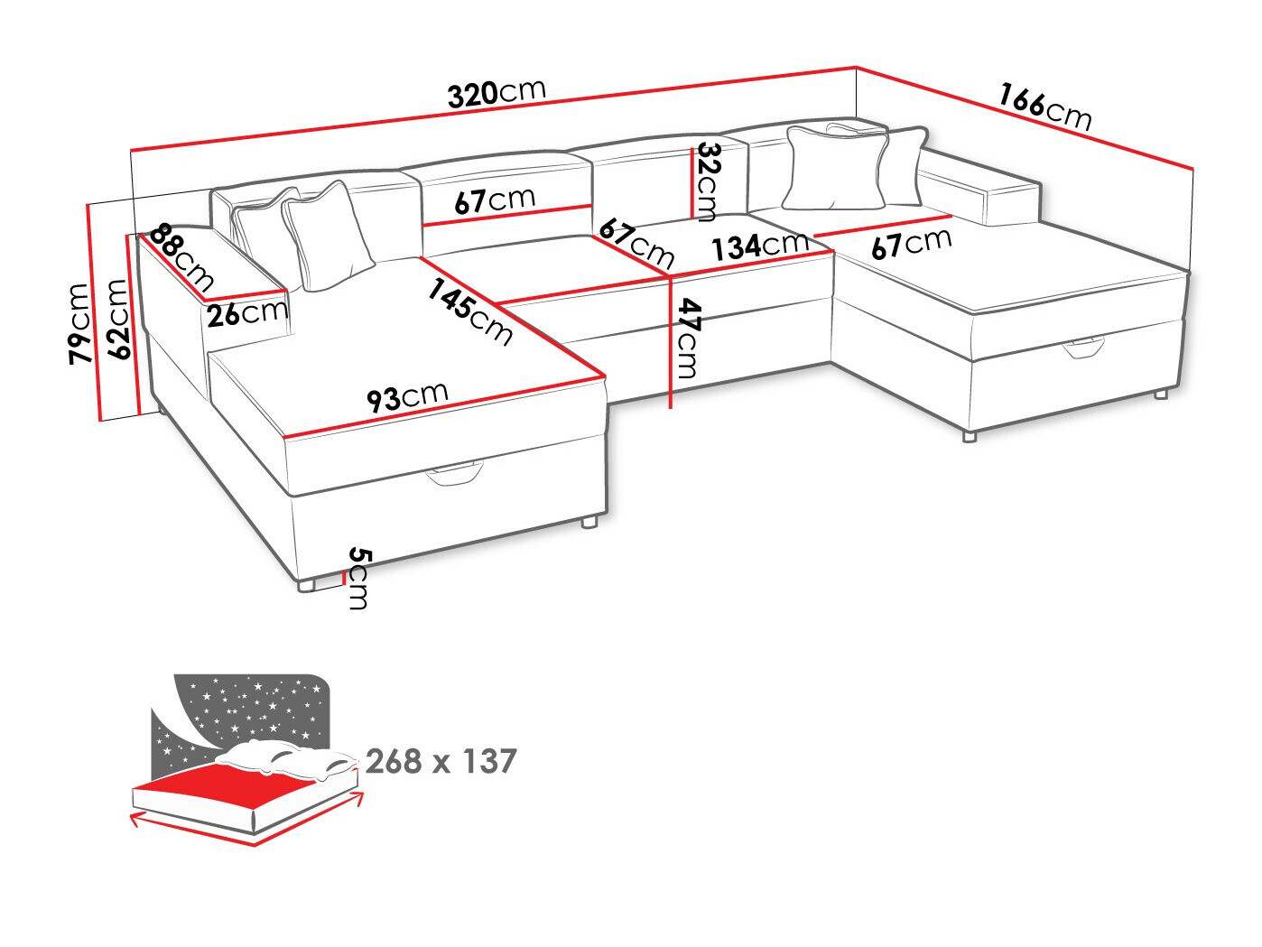 Угловой диван Clovis 115 (Poso 110)