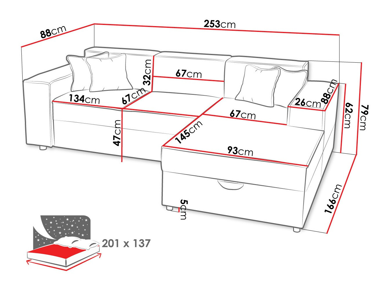 Угловой диван Clovis 116 (Poso 02)