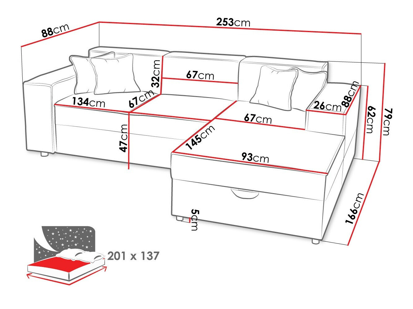 Угловой диван Clovis 116 (Poso 34)
