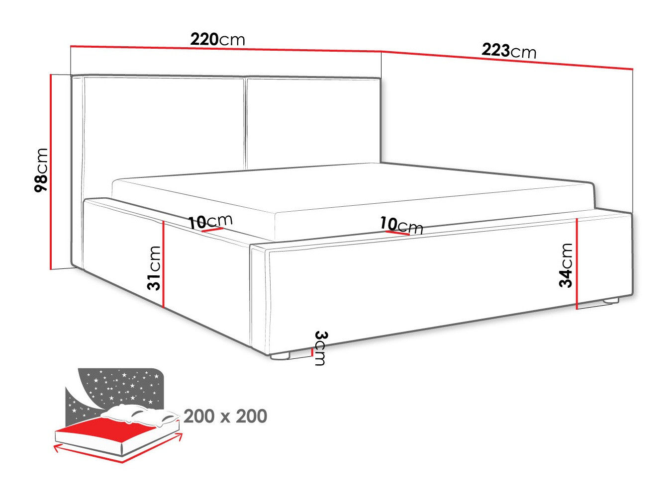 Кровать TrendyNest 117 (Manila 18)