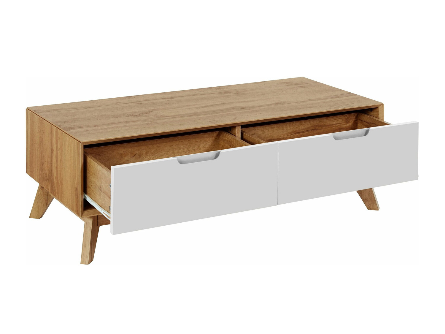 Žurnālu galdiņš Dorvou 103 (Balts + Ozols)