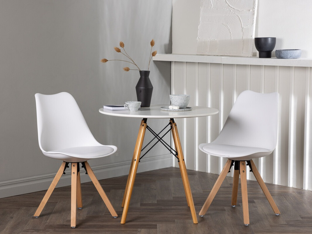 Ēdamistabas komplekts Dallas 4244 (Balts + Gaiši brūns)