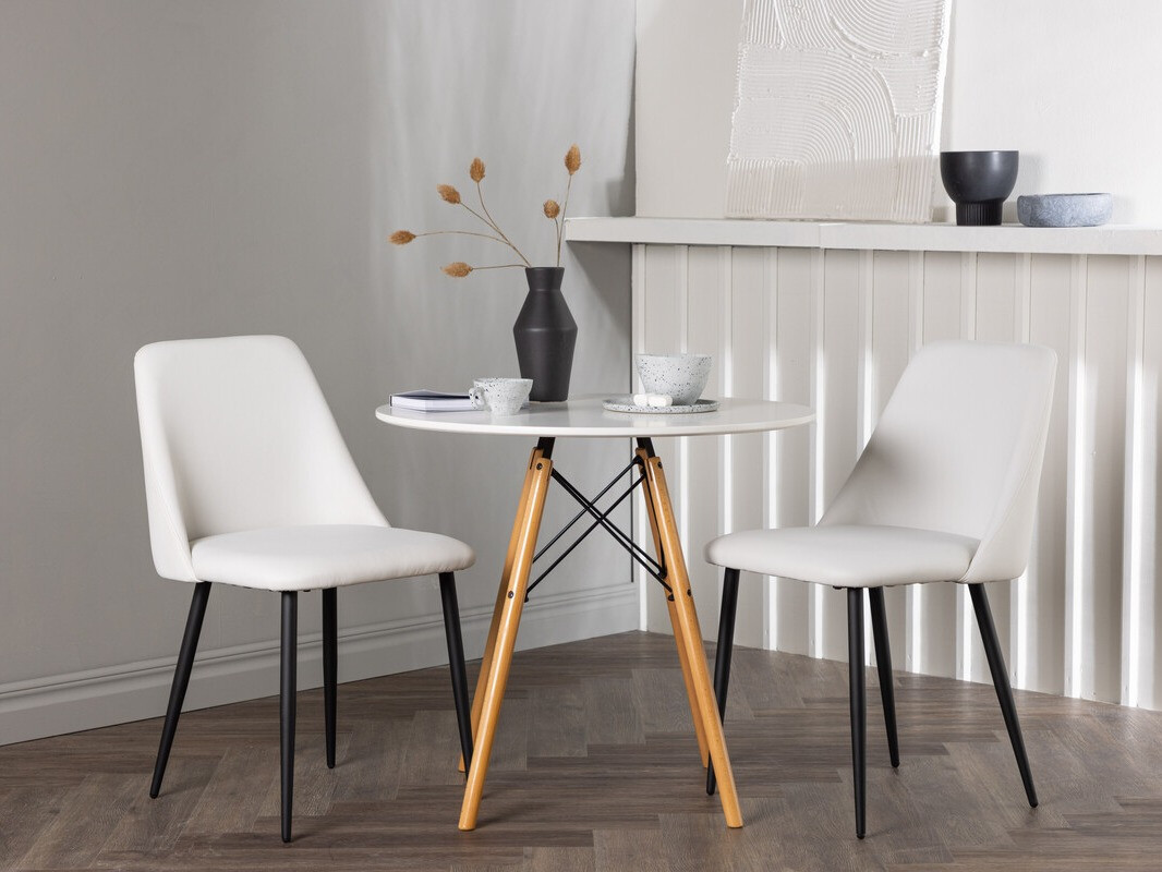 Ēdamistabas komplekts Dallas 4245 (Balts + Melns)