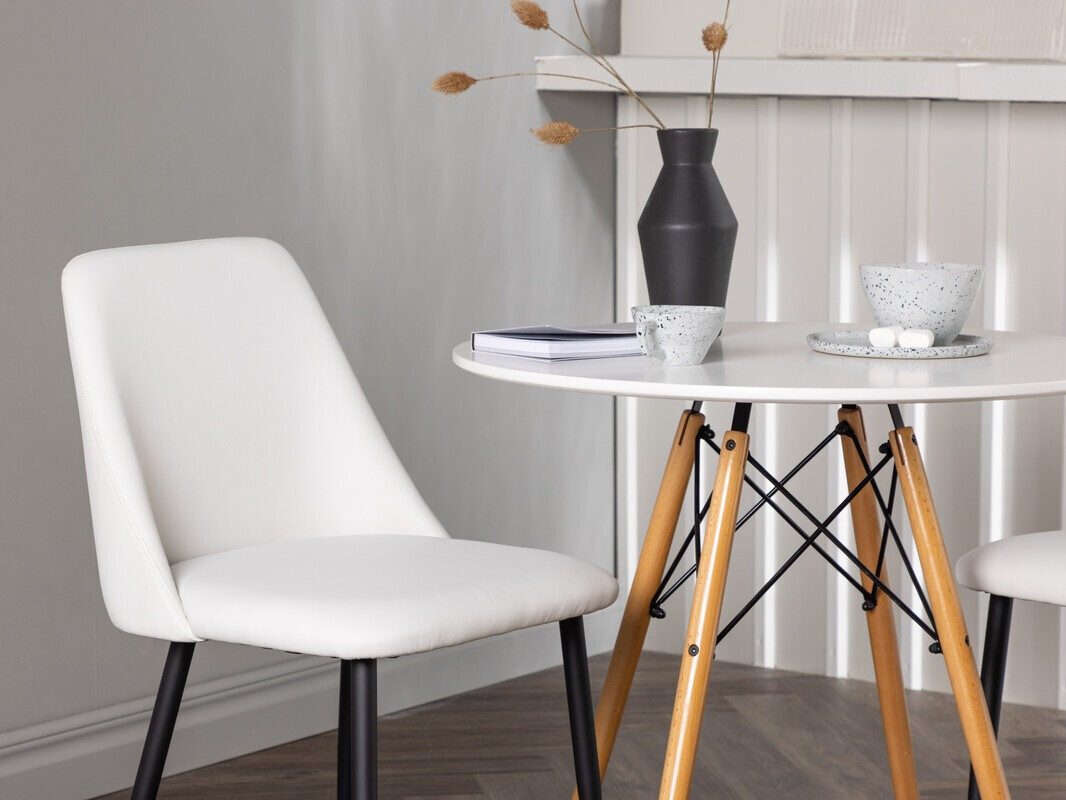 Ēdamistabas komplekts Dallas 4245 (Balts + Melns)