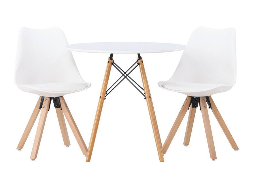 Обеденный гарнитур Dallas 4244 (Белый + Светло-коричневый)