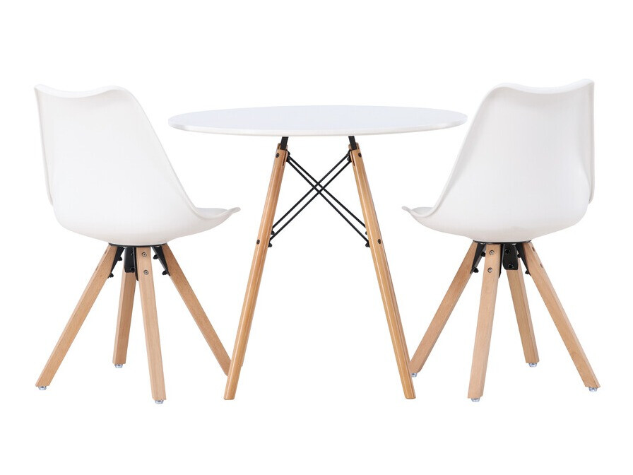 Обеденный гарнитур Dallas 4244 (Белый + Светло-коричневый)