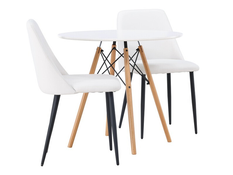 Обеденный гарнитур Dallas 4245 (Белый + Чёрный)